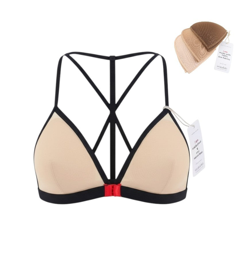 Scandale Le Triangle detail chrbta Elegantné nahé ženy A14 Brafront Clip + 3 vypchávky