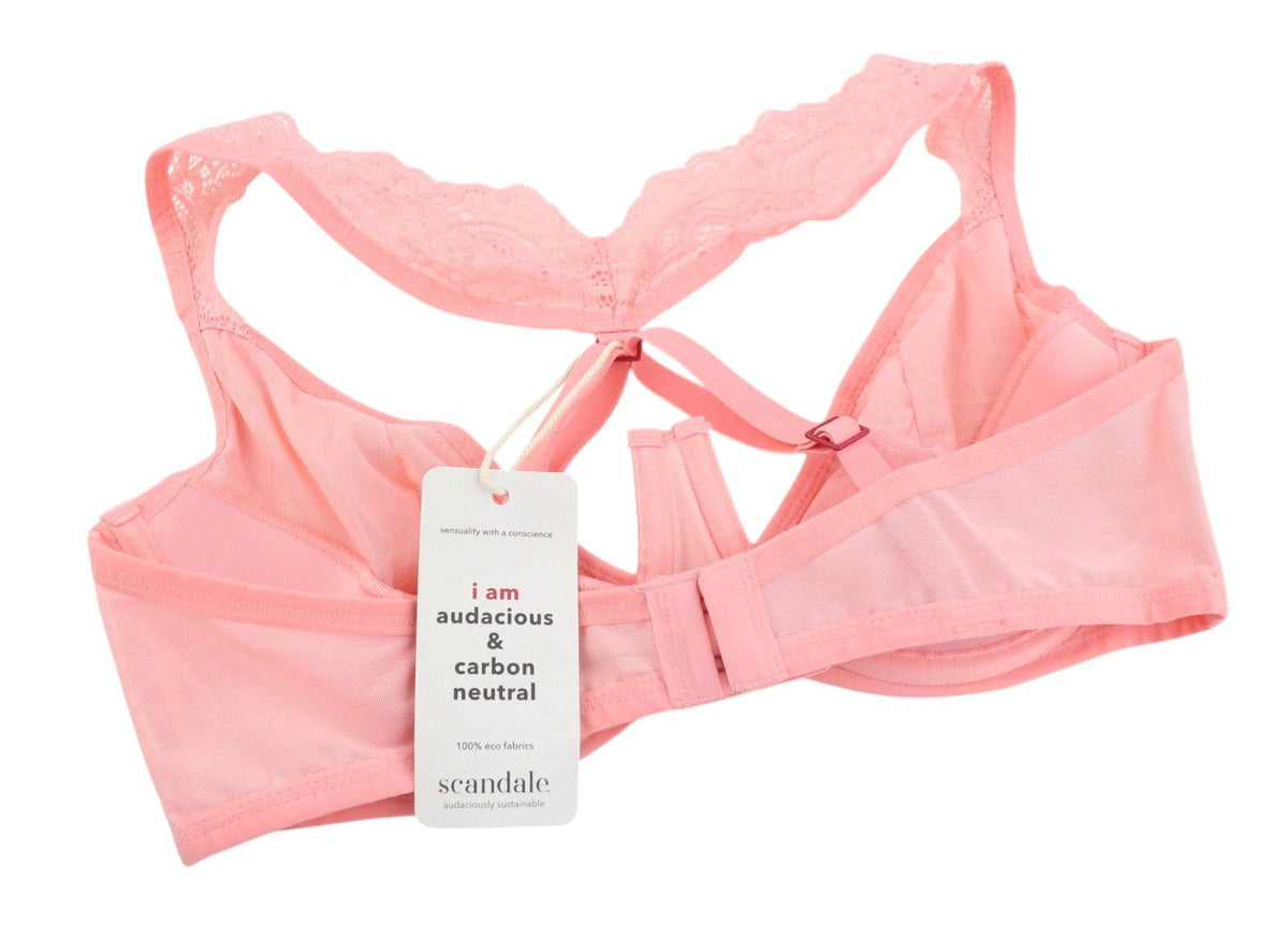 Scandale Le Balconnet Base Fit Sublime-coral Mulheres Brasheer Laces em forma de V