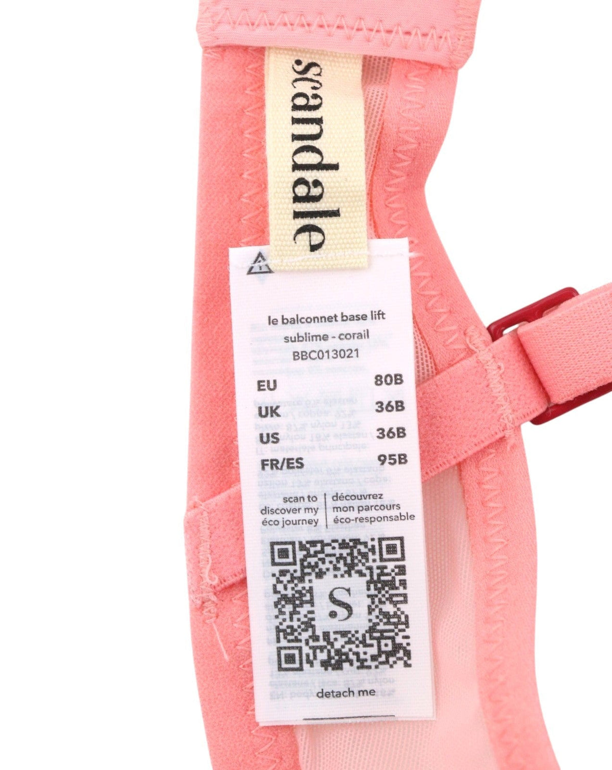 Scandale Le Balconnet Base Fit Sublime-coral Mujer Brasheer Cordones En Forma De V