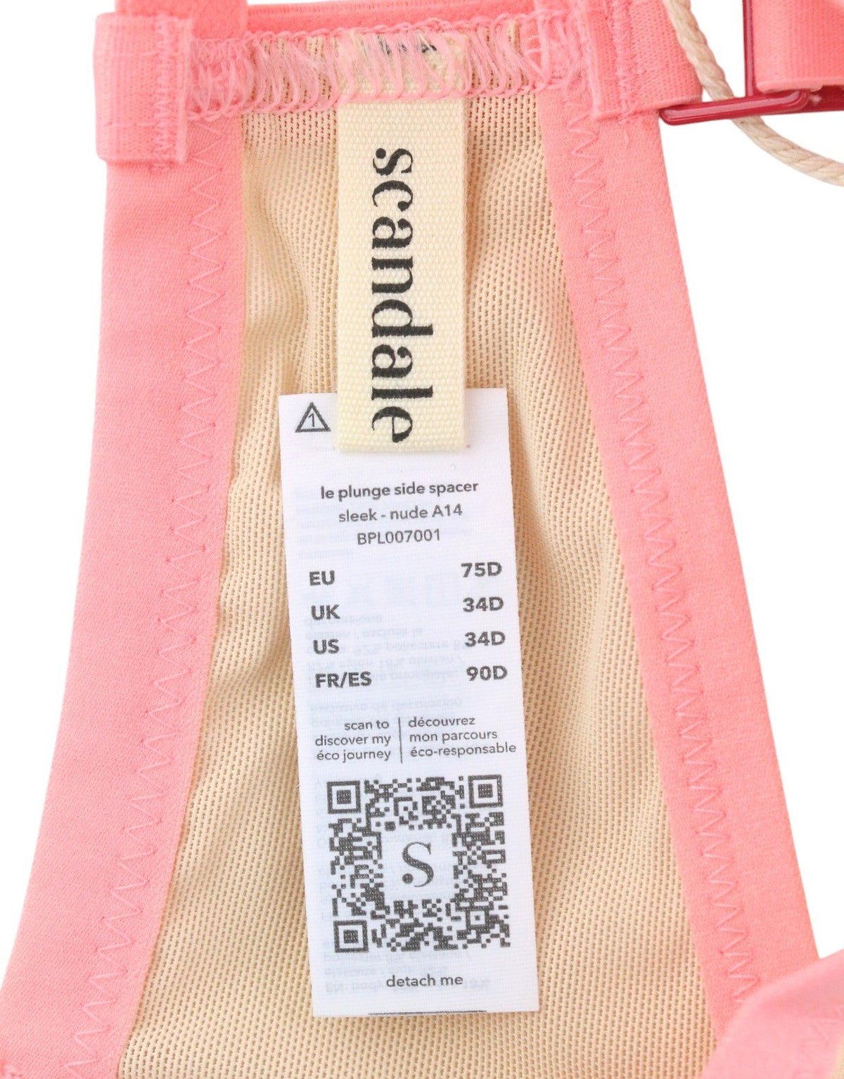 Scandale Le Plunge Side Spacer Sleek-nud A14 Women Brabeige Mesh Details
