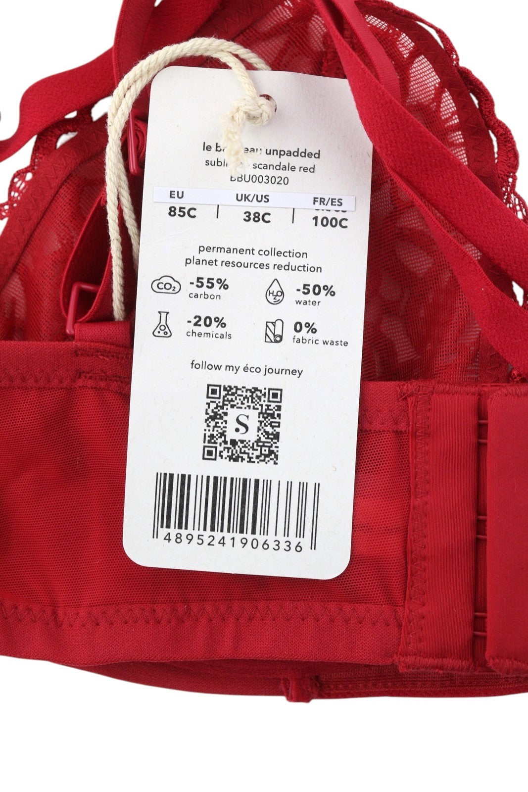 Scandale Le Bandeau Unpadded Sublime-červené dámske šnúrky Braguipure