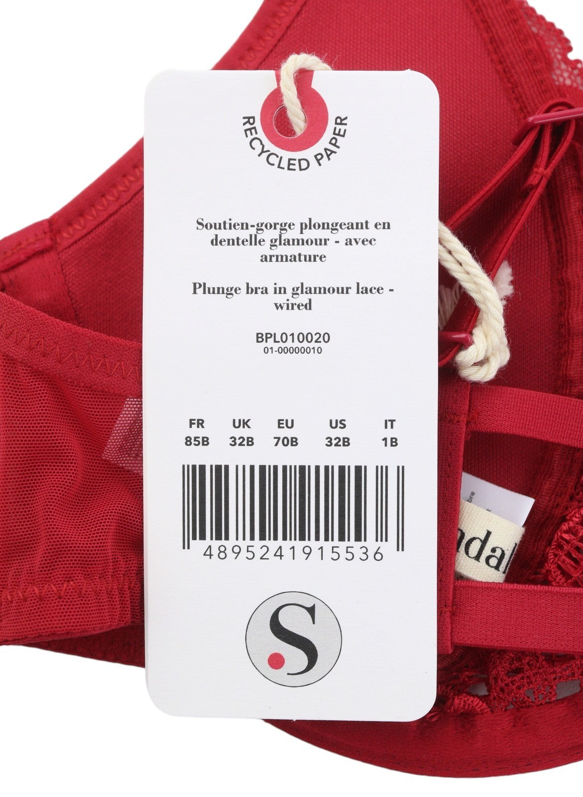 Scandale Plunge In Glamour Lace-wired Dames Brared Guipure Veters