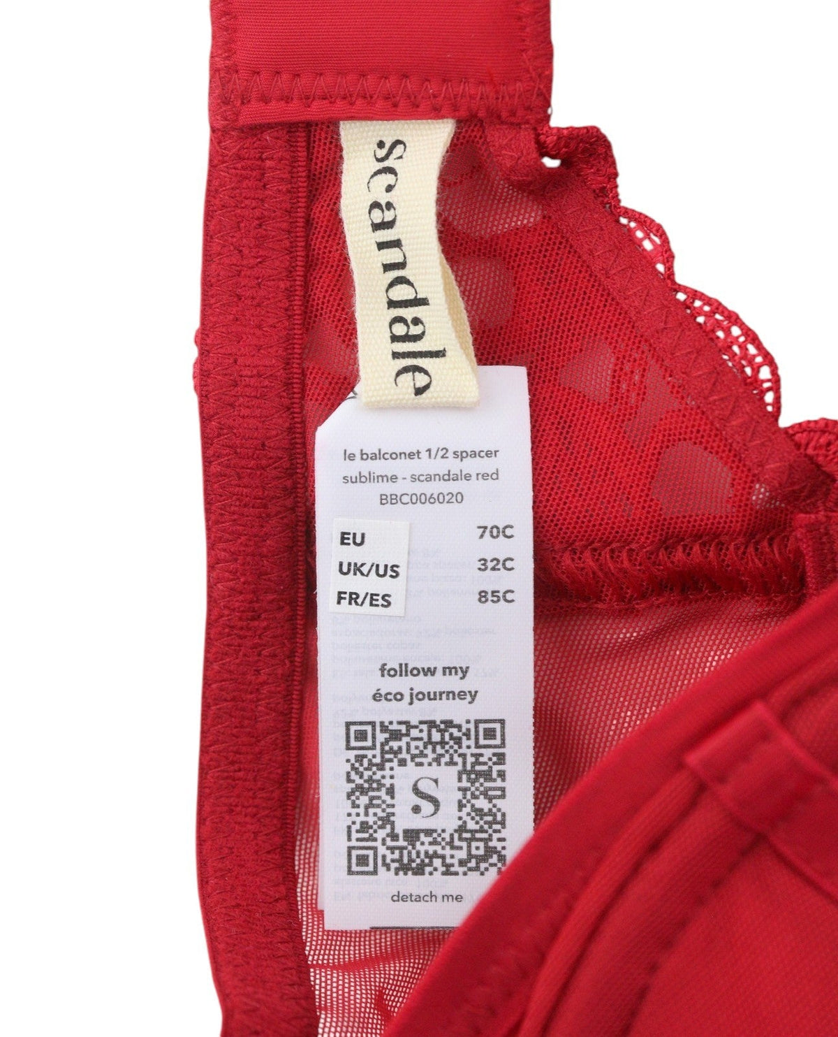 Scandale Le Balconet 1/2 Spacer Sublime-vermelho feminino rendas guipure brared