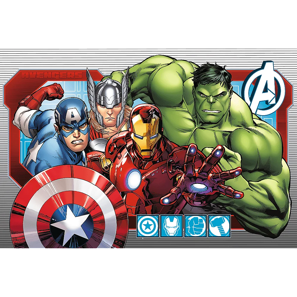 Puzal 24 Maxi – I gcónaí Díreach – Disney Marvel The Avengers Trefl 14378