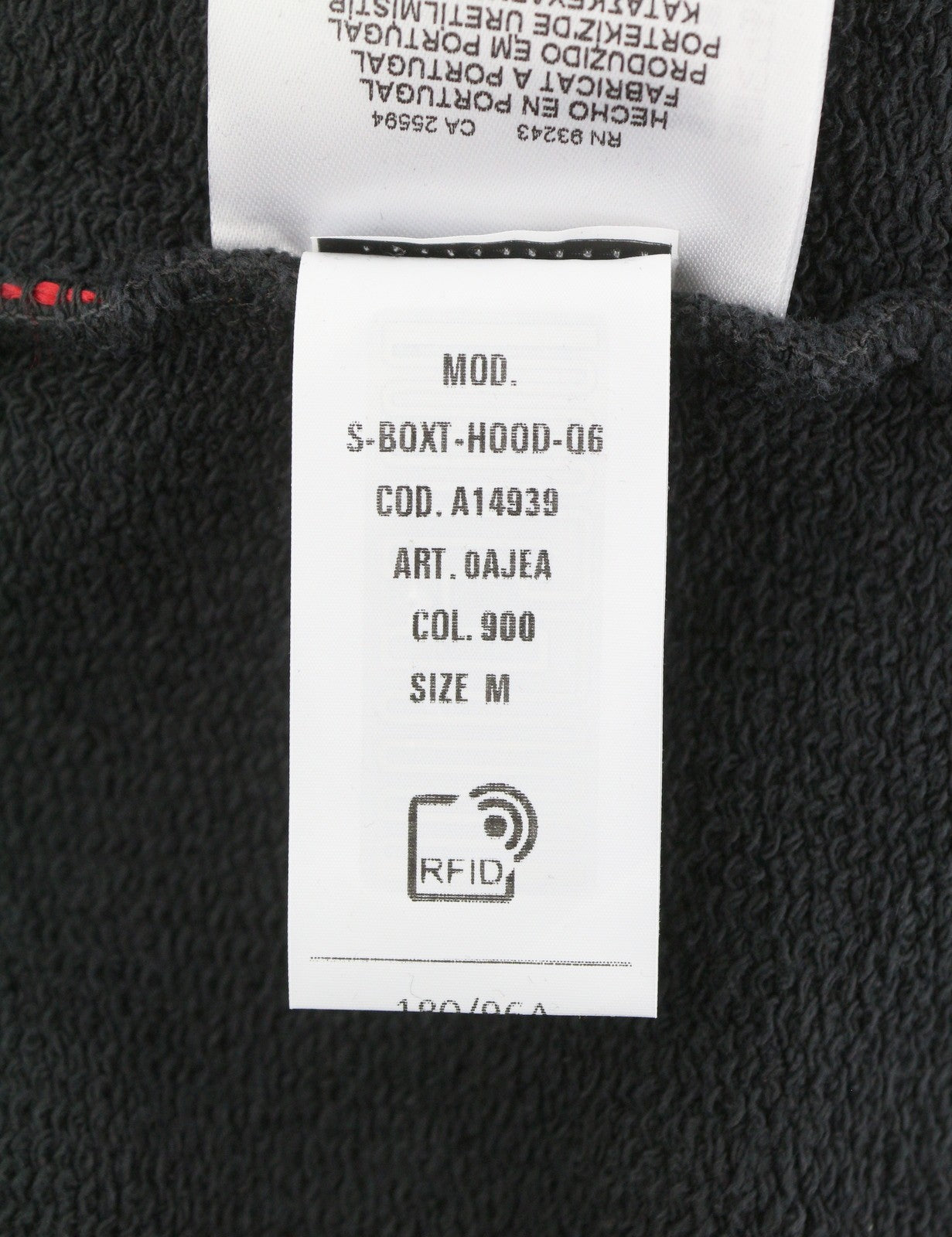 Diesel S-boxt-hood-q6 férfi kapucnis fekete fémes fényes, laza szabású Rrp395