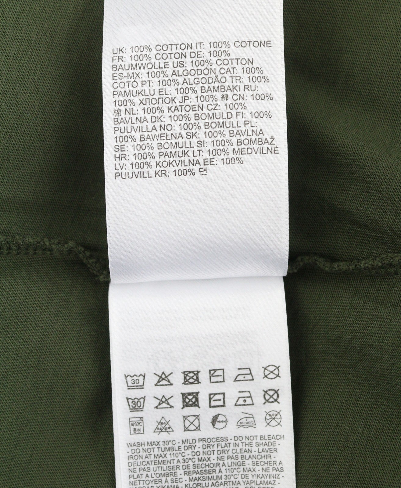 Diesel T-wash-out Pánské tričko 2xl Zelené vybledlé tricot Oversized Krátký rukáv