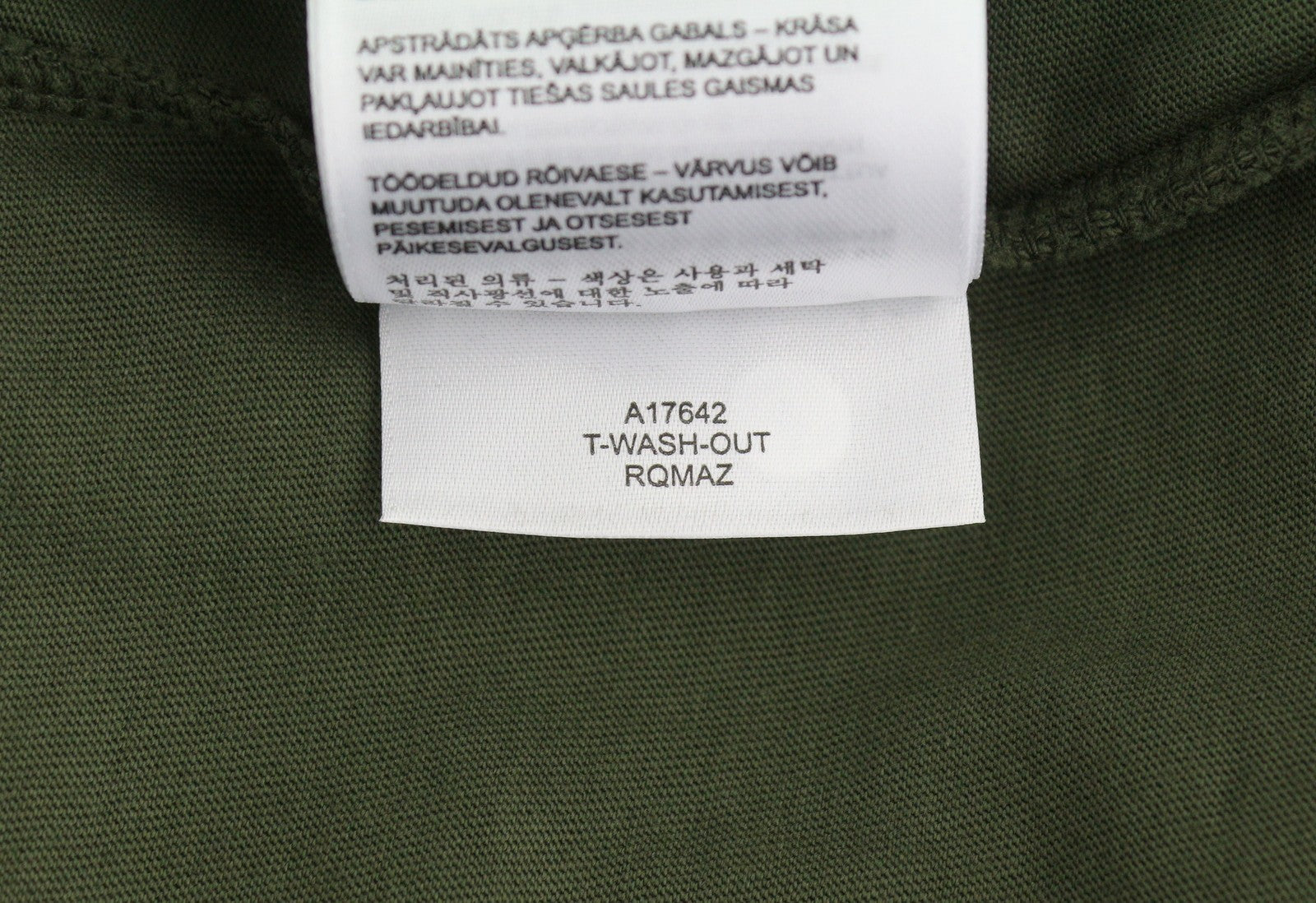 Diesel T-wash-out Pánské tričko 2xl Zelené vybledlé tricot Oversized Krátký rukáv