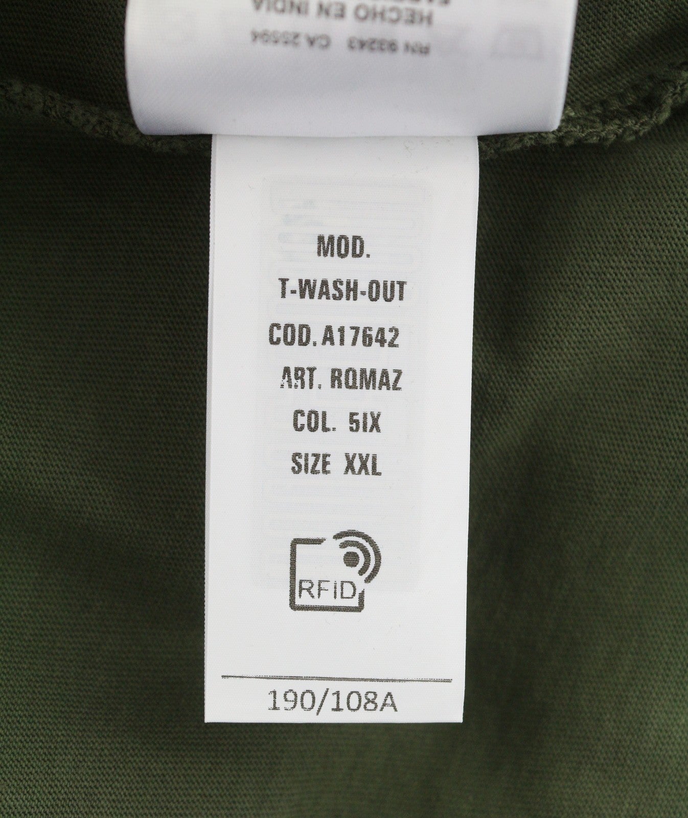 Diesel T-wash-out Pánské tričko 2xl Zelené vybledlé tricot Oversized Krátký rukáv