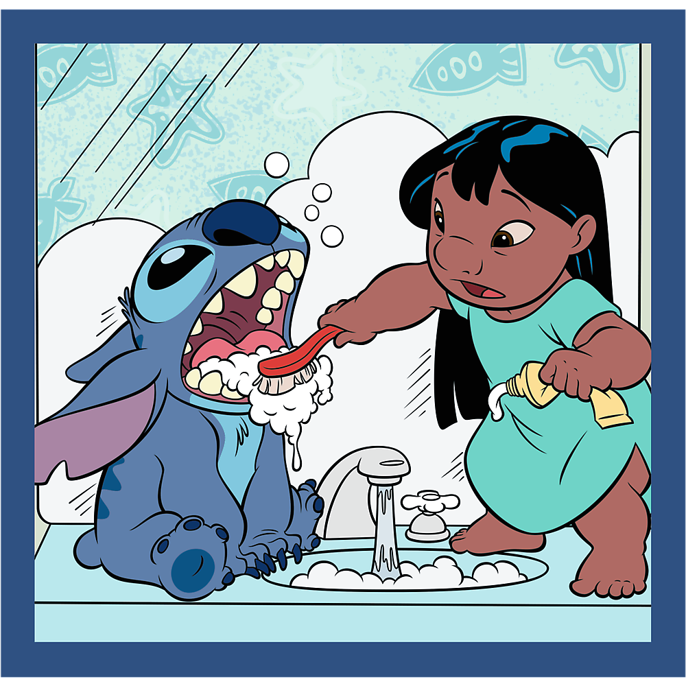 Puzzle 3 in 1 – Tempo con Stitch – Lilo e Stitch Trefl 34896