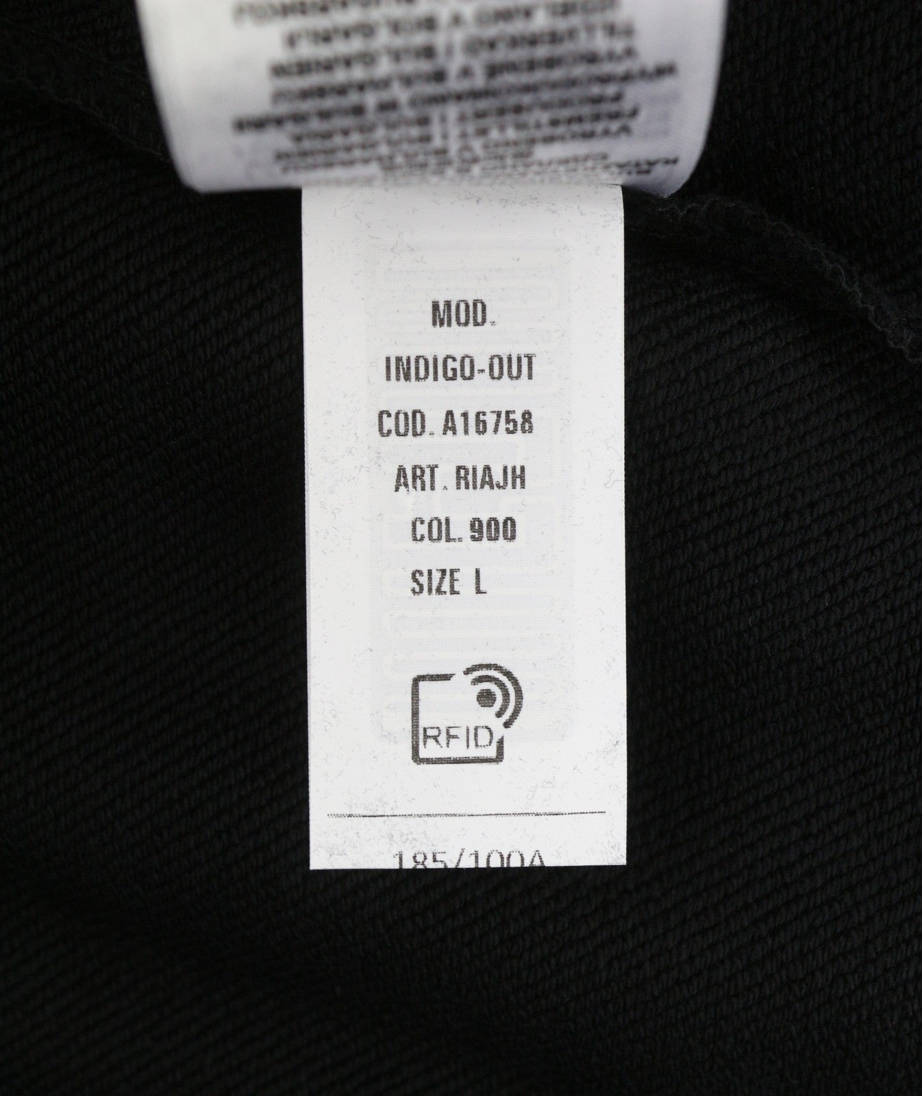 Diesel Indigo-out Pánská mikinačerná Crew Neck Fluffy Logo Pull On Rrp175