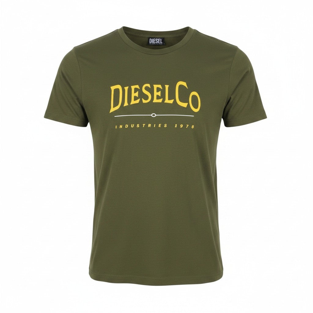 Diesel T-diego-boss Pánské tričkozelené Tricot Crew Neck Krátký rukáv