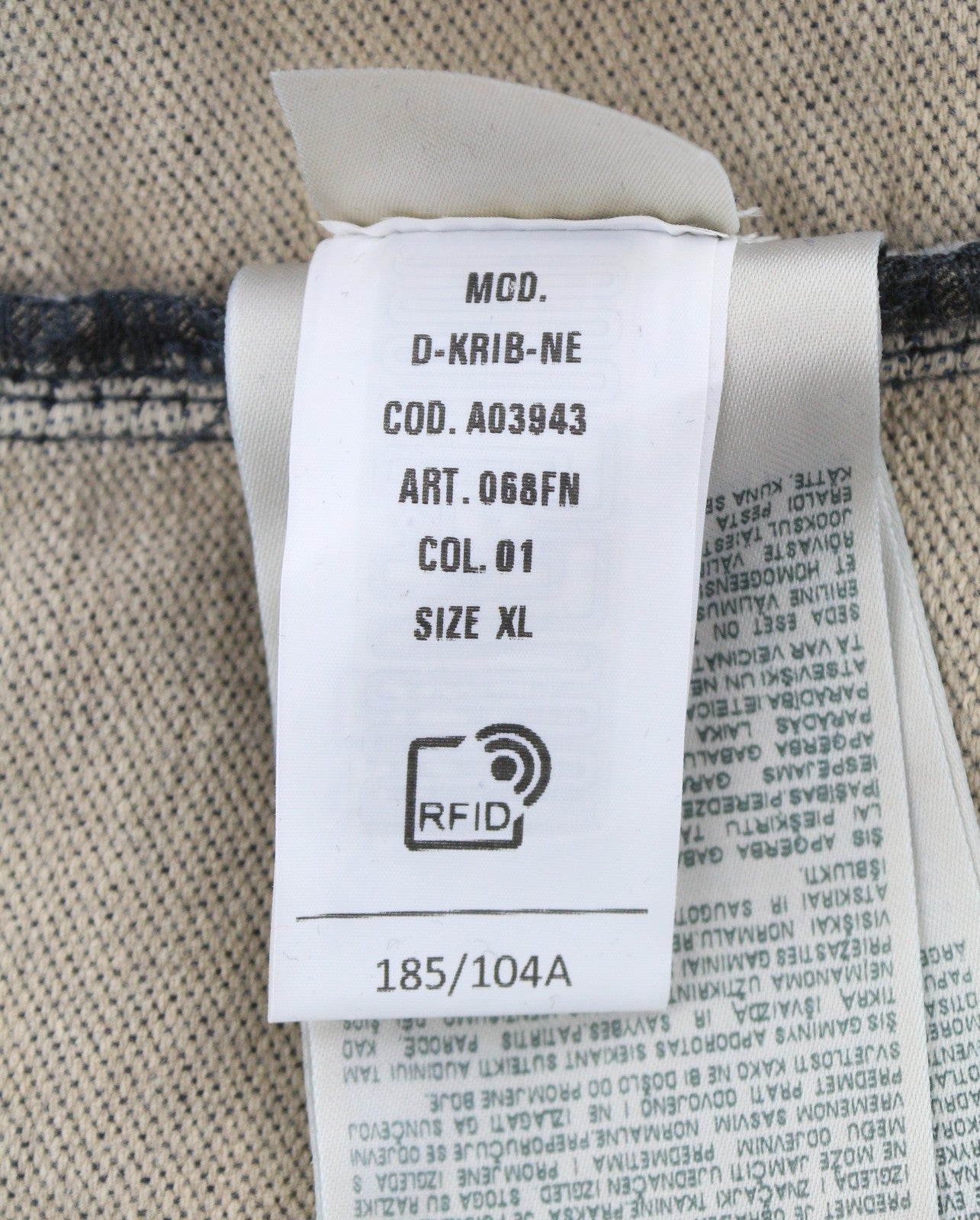 Diesel D-krib-ne Men Sweatshirtblue Faded Aged Look Distressed Rrp350