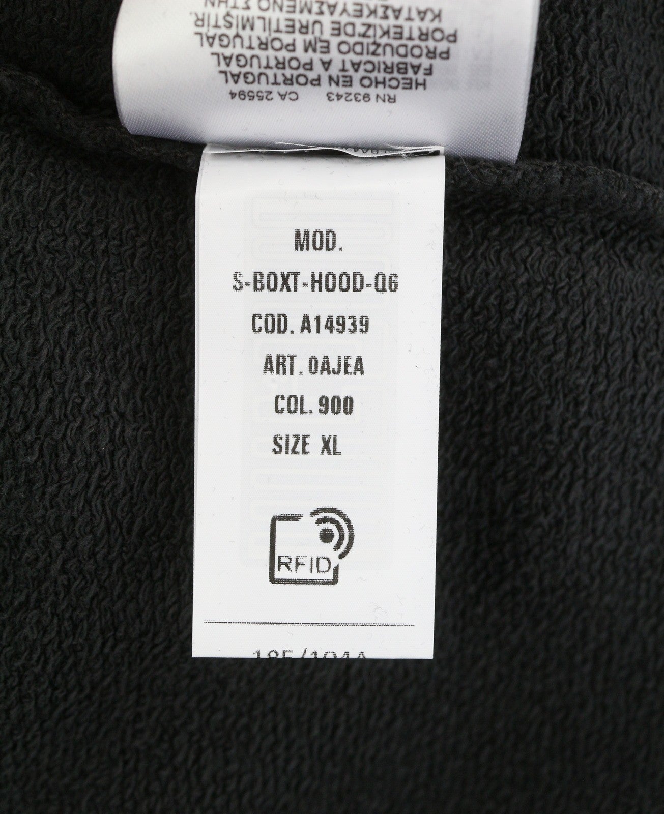 Diesel S-boxt-hood-Q6 Men Hoodieblack Metallic Shiny Relaxed Fit Rrp395