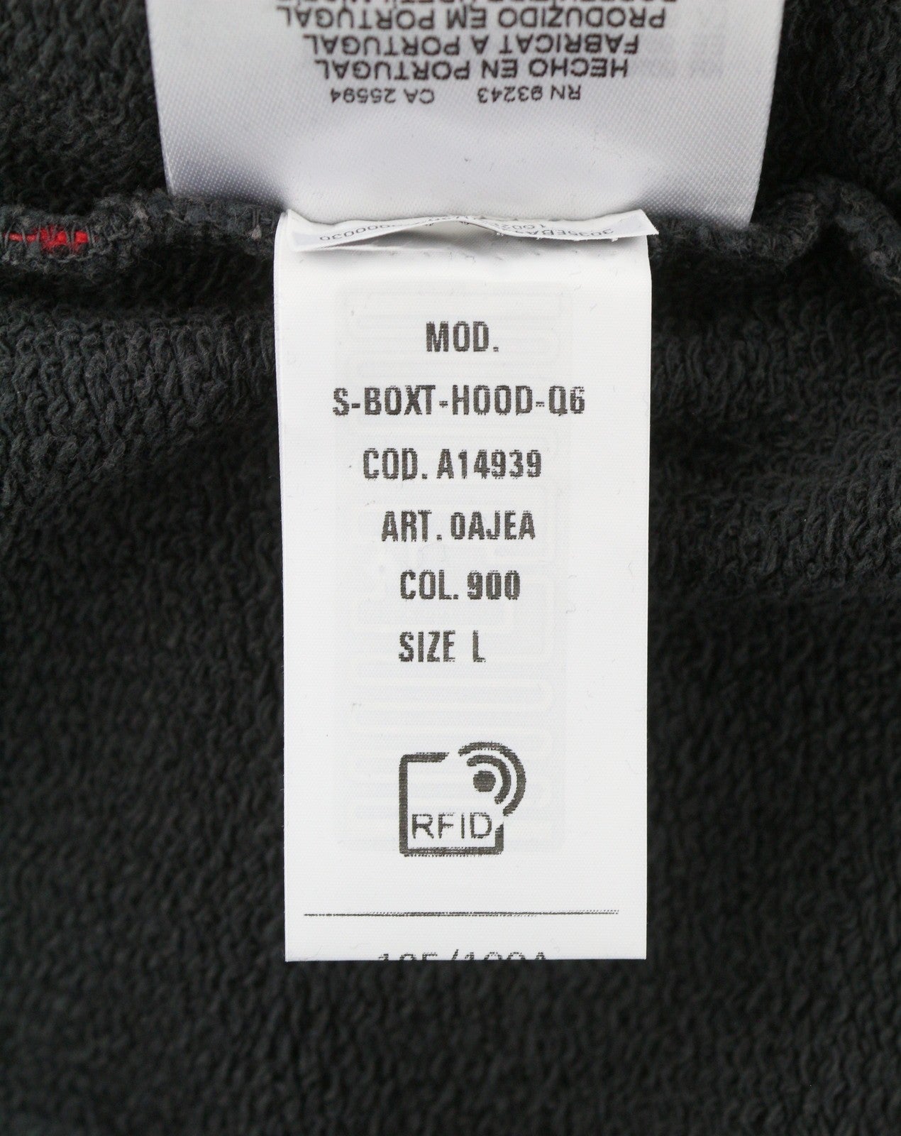 Diesel S-boxt-hood-Q6 Men Hoodieblack Metallic Shiny Relaxed Fit Rrp395