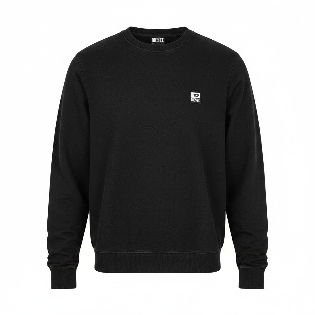 Diesel S-girk-k12 Herren Sweatshirtschwarz Rundhals Langarm Pull On
