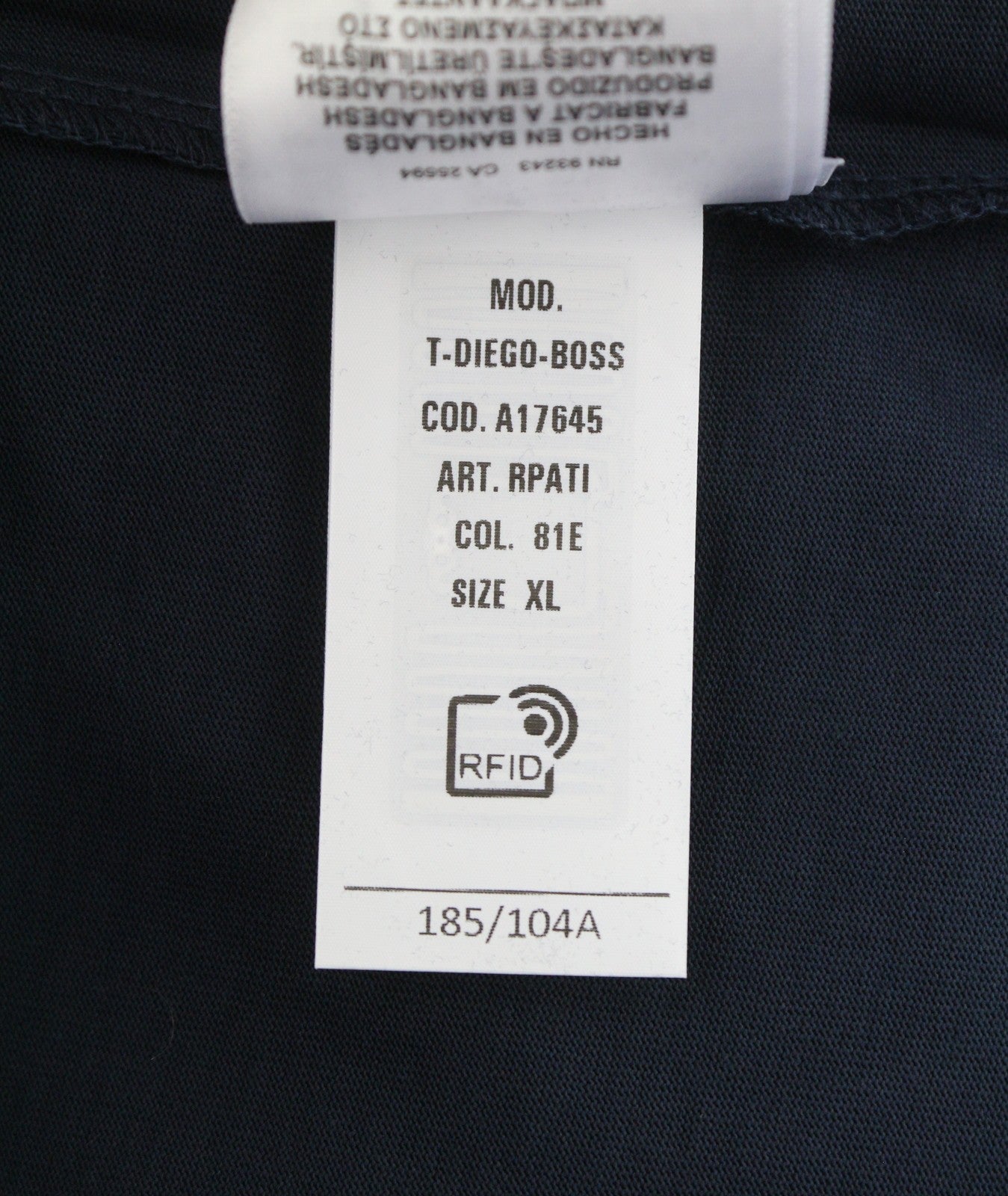 Pánské tričko Diesel T-diego-boss modré Tricot Crew Collar Krátký rukáv