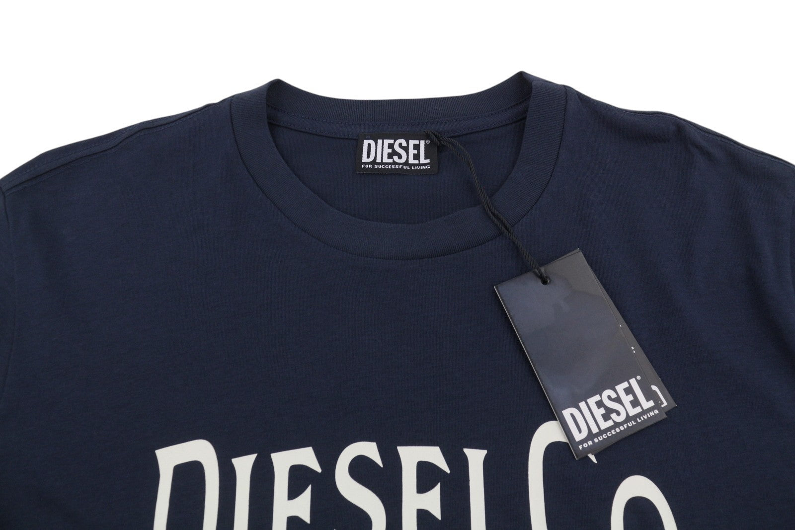 Pánské tričko Diesel T-diego-boss modré Tricot Crew Collar Krátký rukáv