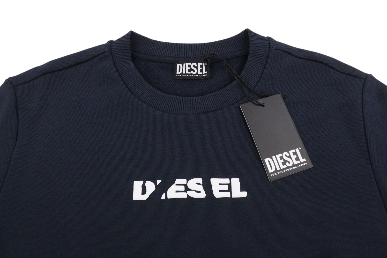 Diesel S-girk 250238 Off Masculino Moletom Azul Gola Redonda Manga Longa Pull On