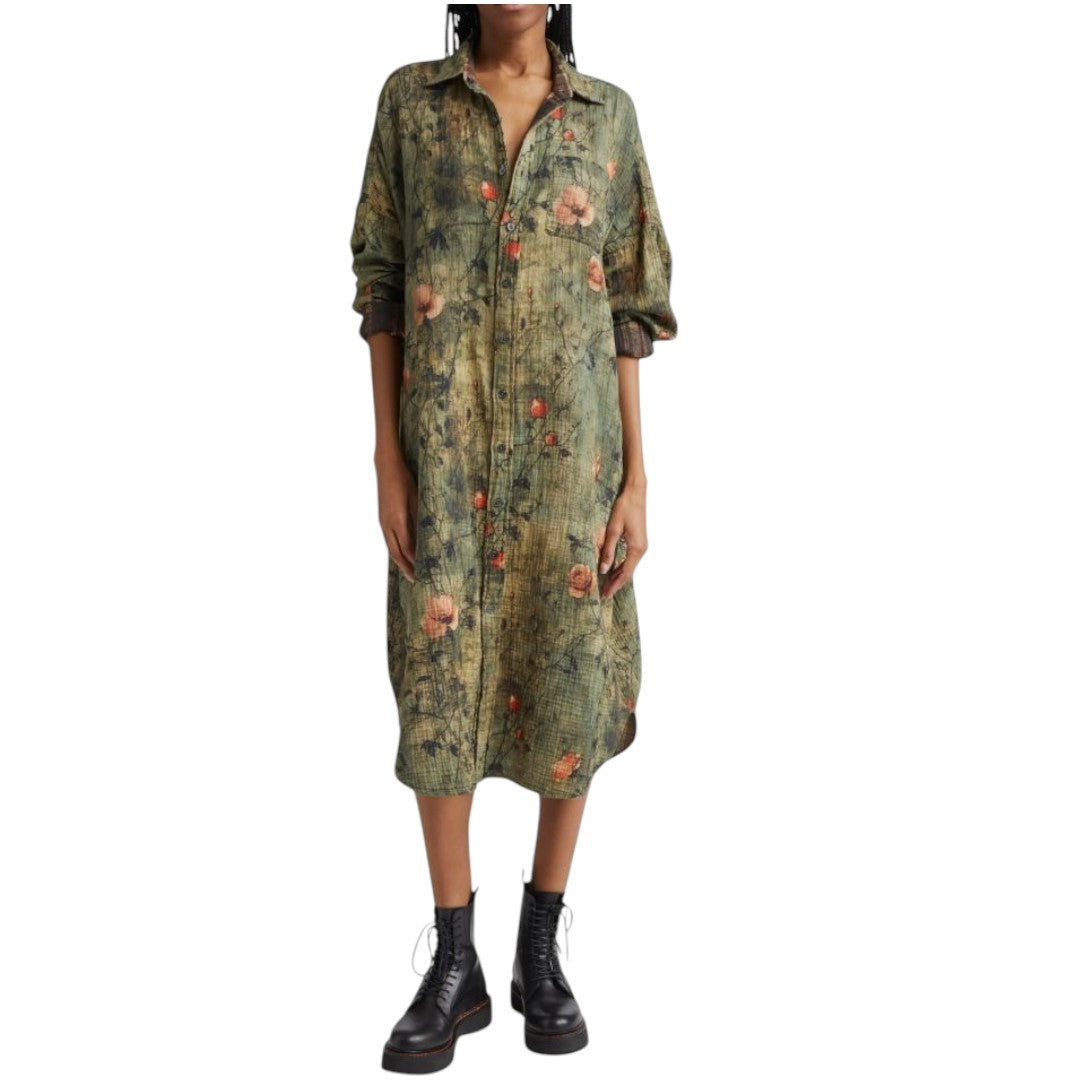 R13 oboustranná jumbo košile dámské se vzorem oversized Pf25 Rrp899