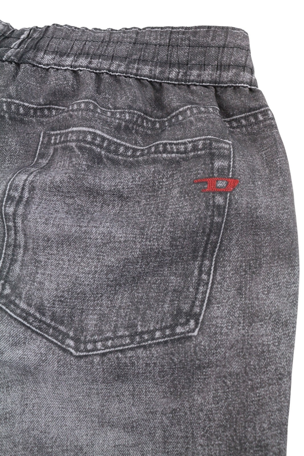 Diesel Bmbx-ken-37 Boxers Mænd Badetøj grå Denim Effekt Mesh Indvendig Rrp125