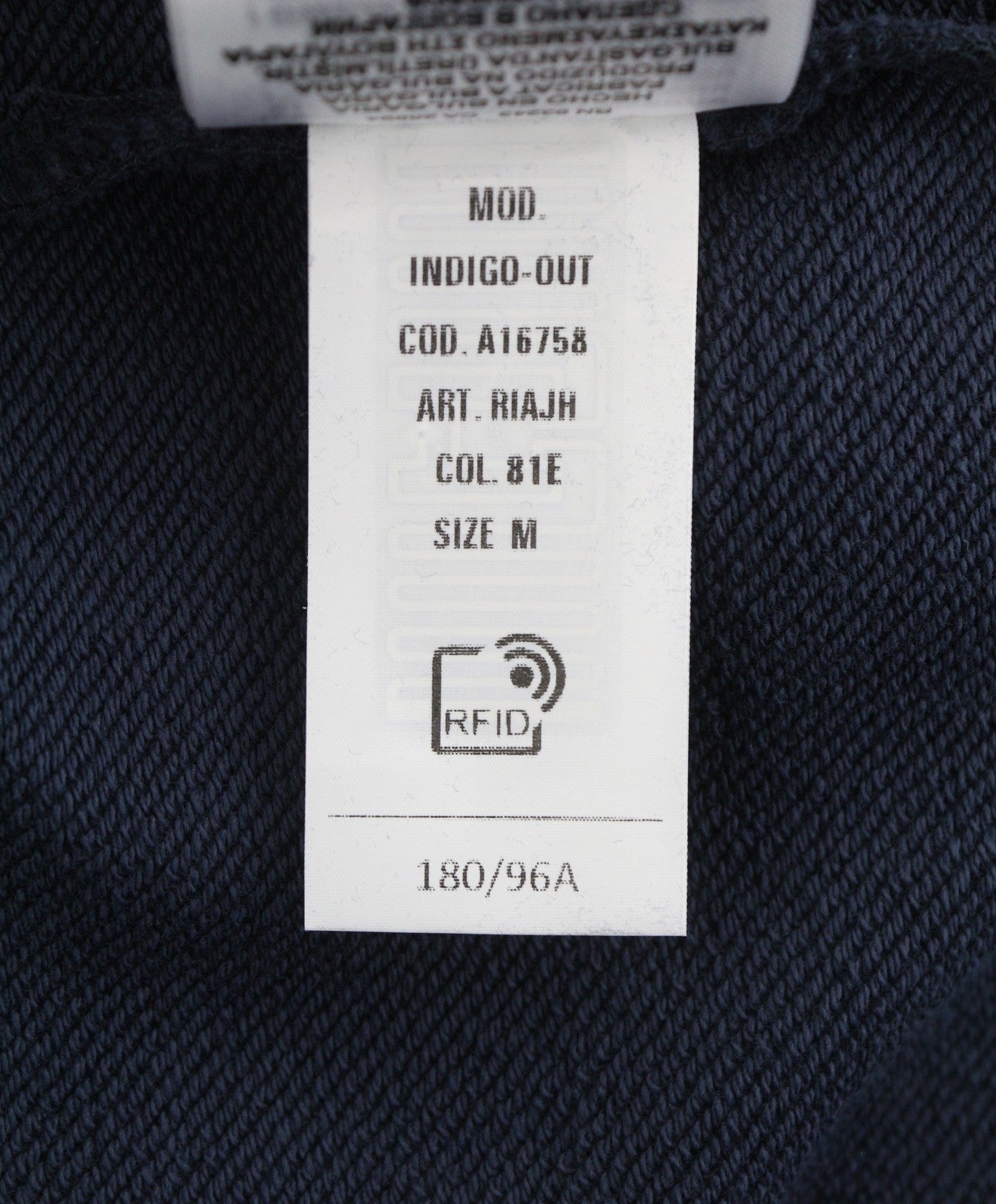 Diesel Indigo-out Pánská mikinamodrá Crew Neck Fluffy Logo Pull On Rrp175