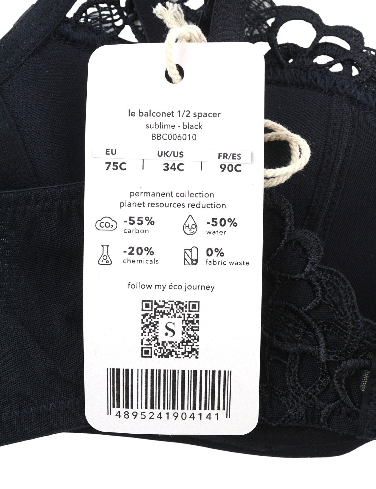 Scandale Le Balconet 1/2 Spacer Sublime-negro Mujer Sujetadornegro Cordones De Guipur