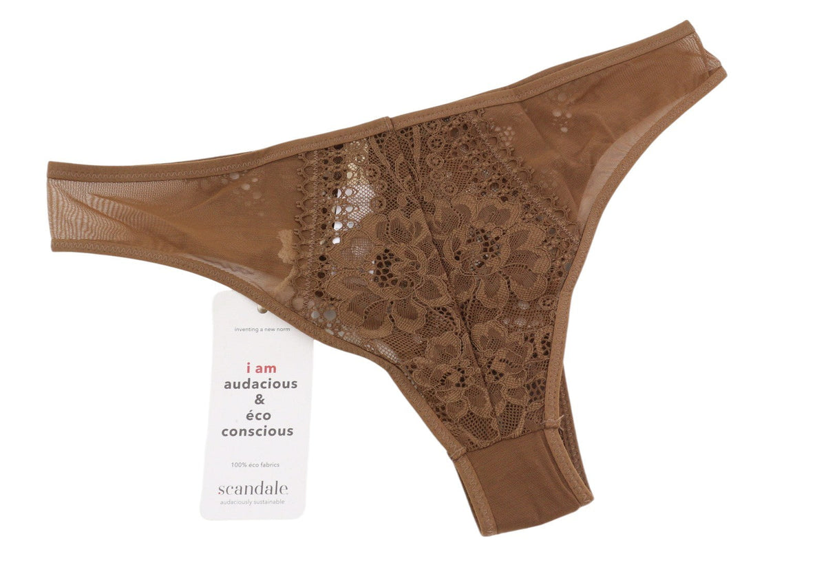 Scandale Le Bresilien Sensual-nude B18 Damen Höschenbraune Schnürsenkel 3er-Pack