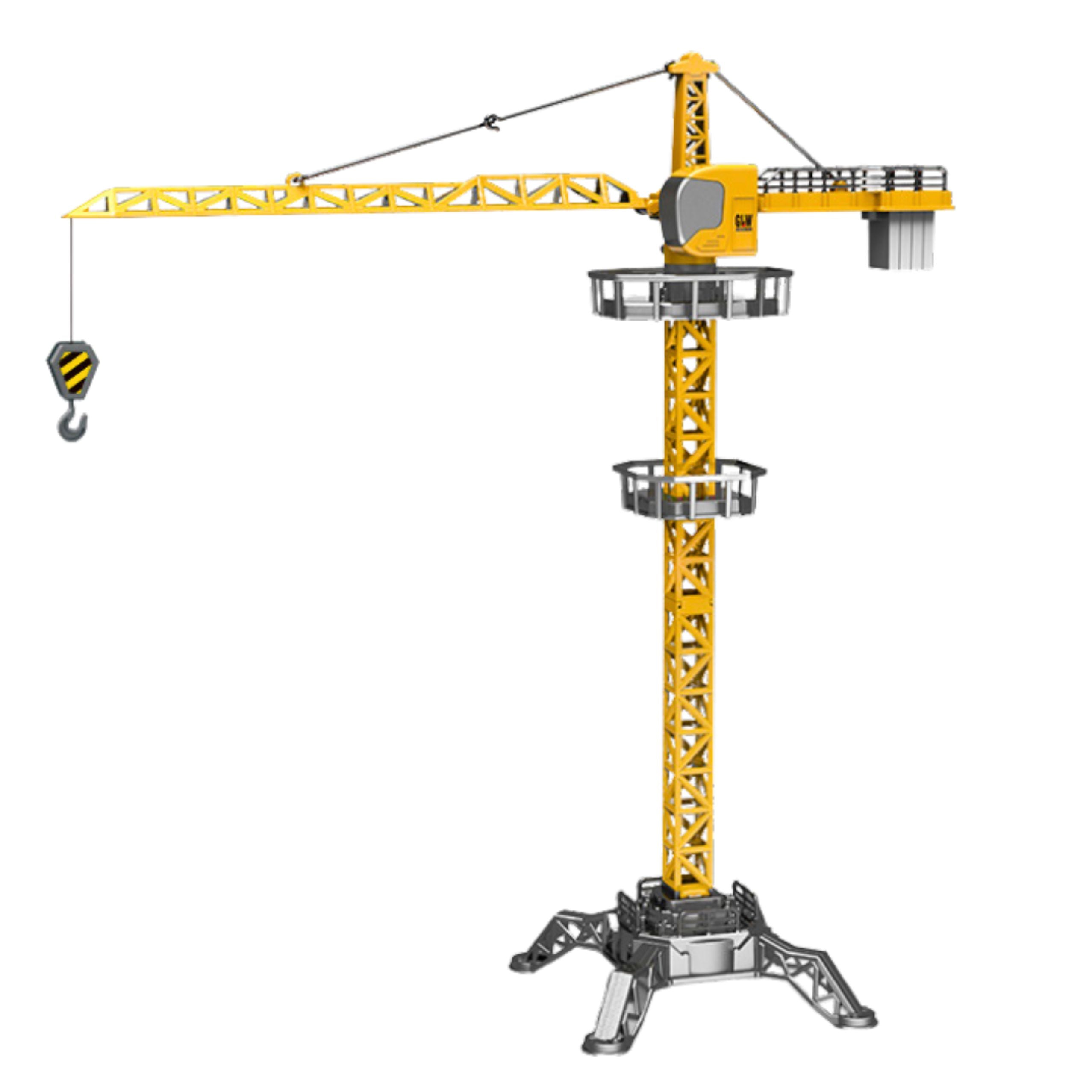 Remote Controlled Crane Rc Led Lights 360° Rotation 1:36 120 Cm