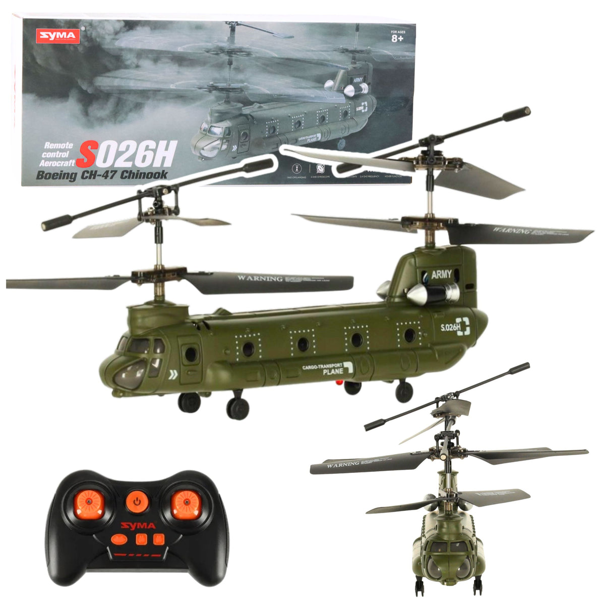 Rc Helicopter Remote Control Syma S026h-1 Green Khaki