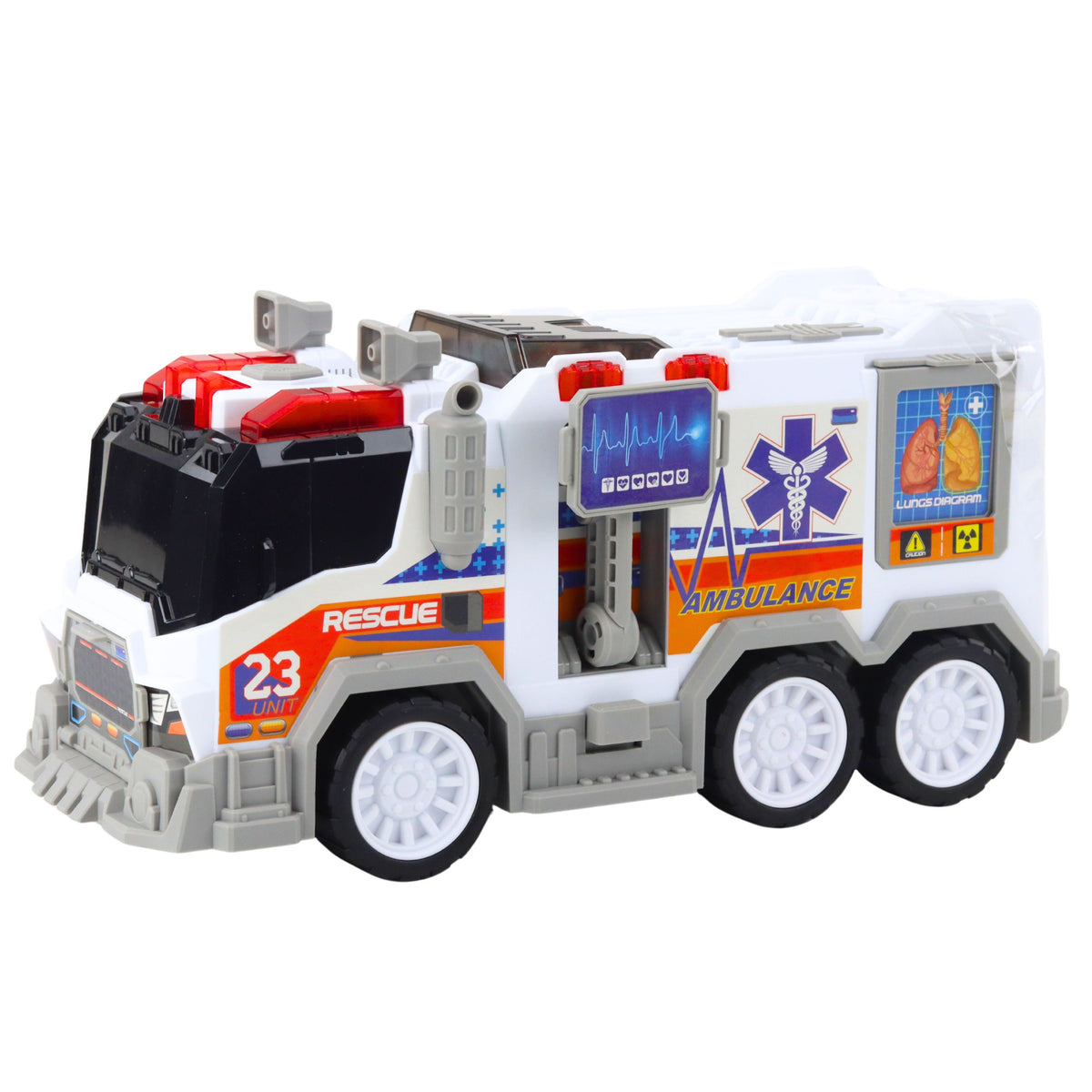 Ambulance City Ambulance Medical Vehicle Drive Lights Sounds