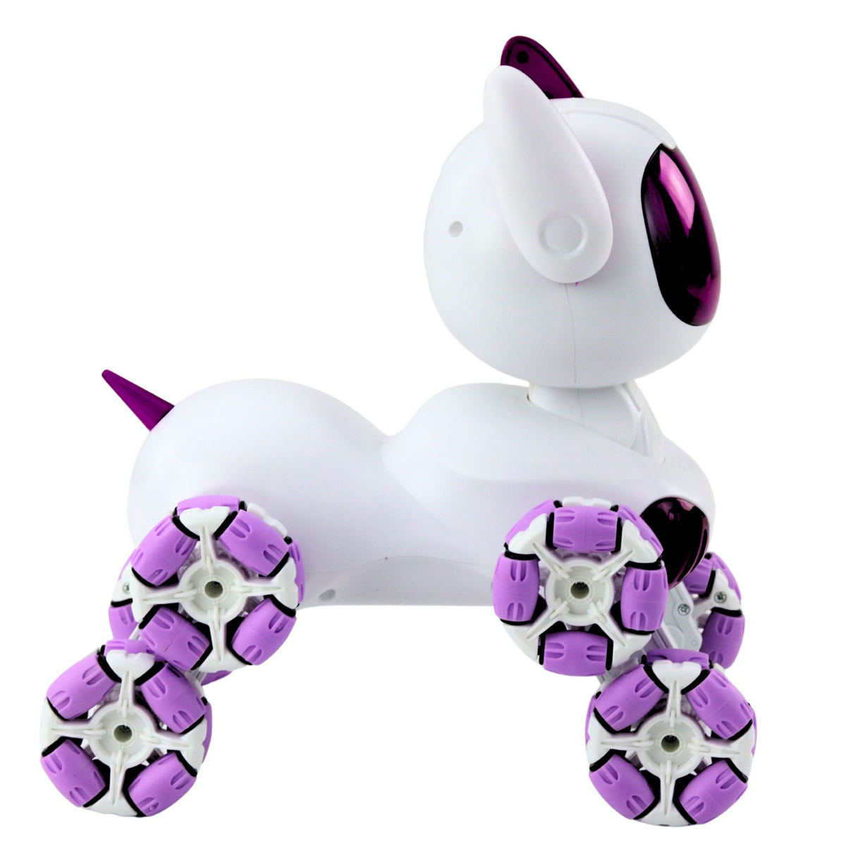 Tooby Robot Dog Remote Controlled Rc 360° Lights Sounds White And Purple