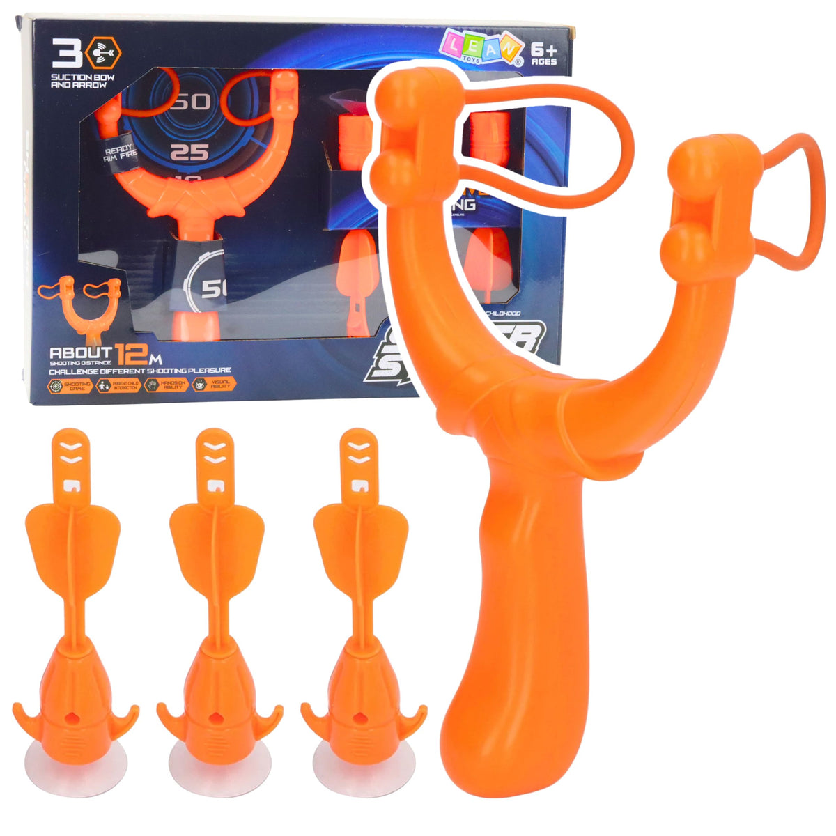 Shooting Set Skill Game Slingshot Darts With Suction Cups 3 Pcs.