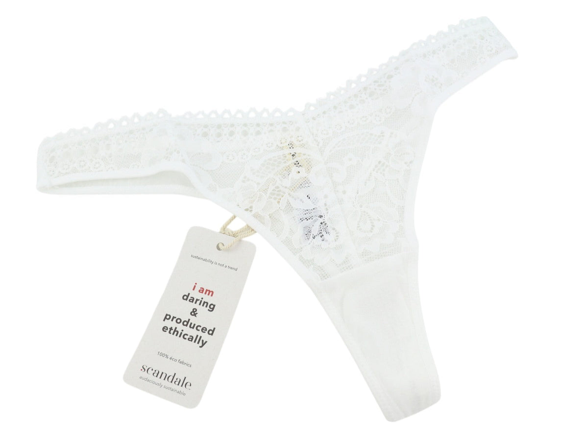 Scandale Le String Sensuell-ofärgad Dam Trosorvit Delikat Spets 3-pack