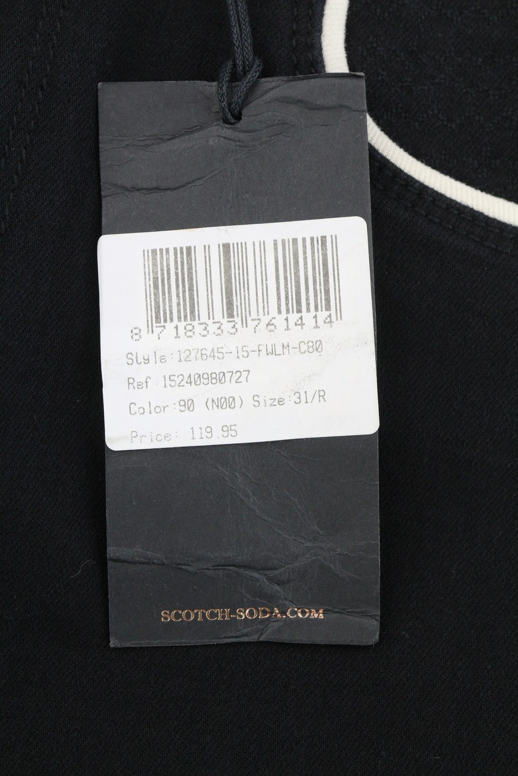 Maison Scotch La Bohemienne Kvinder Bukser Sort Mid Rise Skinny Sideline