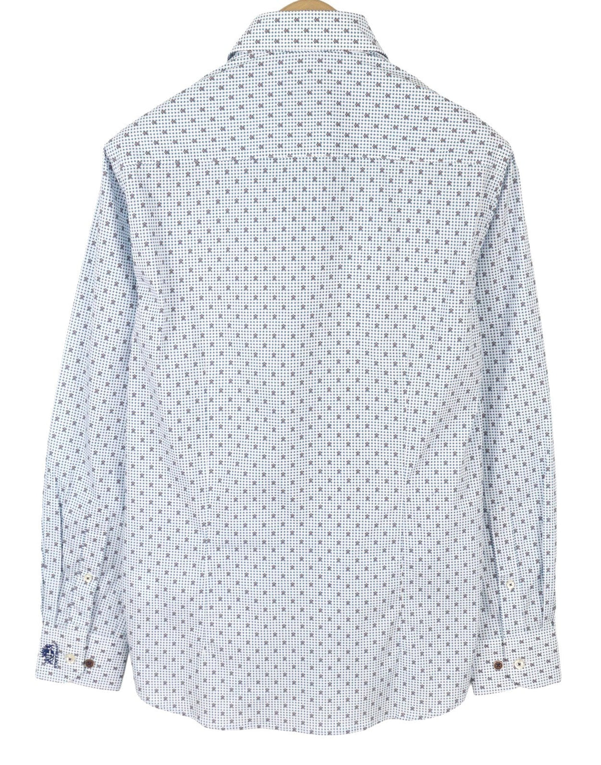State Of Art Regular Fit herenoverhemd, button-down hals met wit patroon