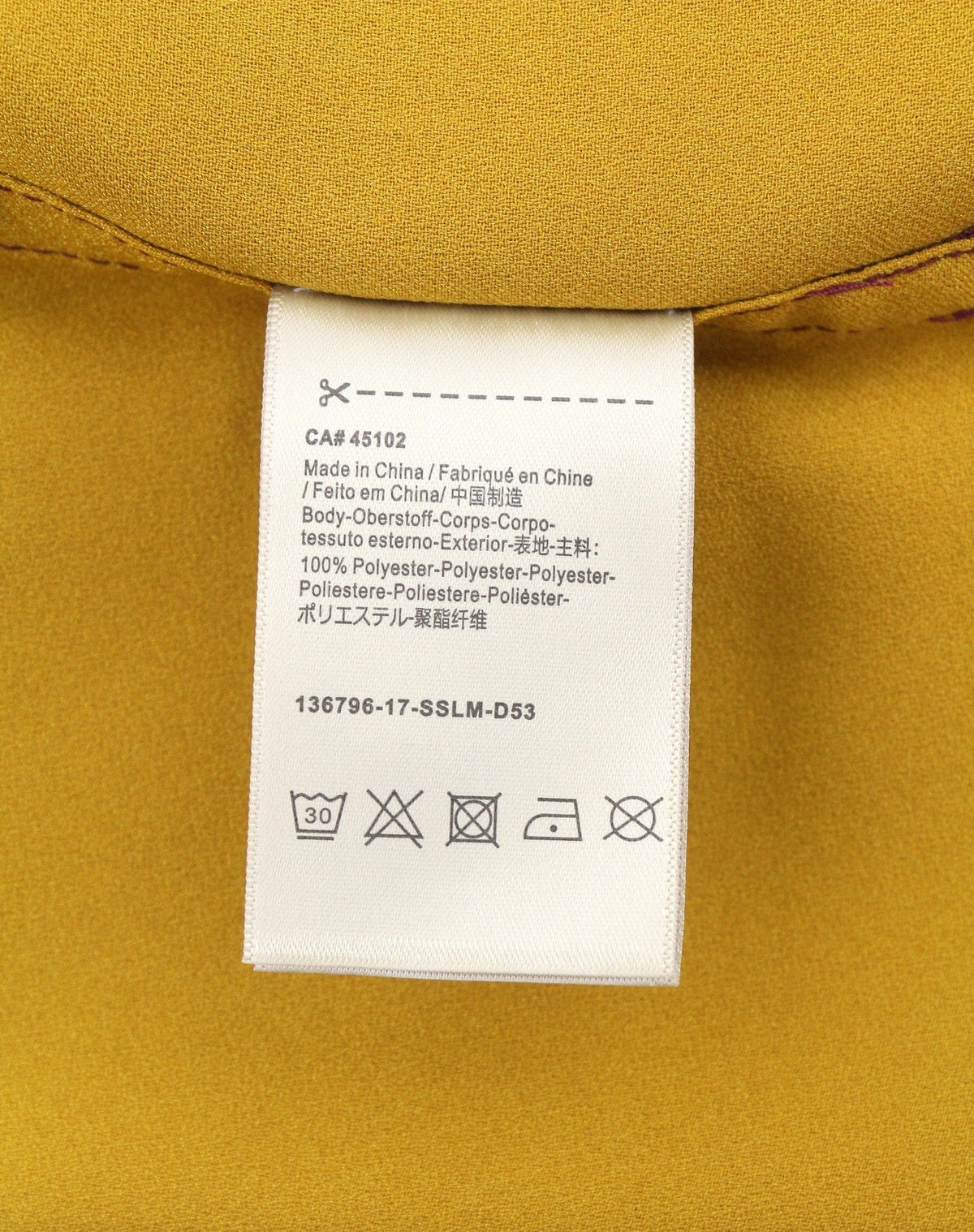 Yellow Polyester T-shirt