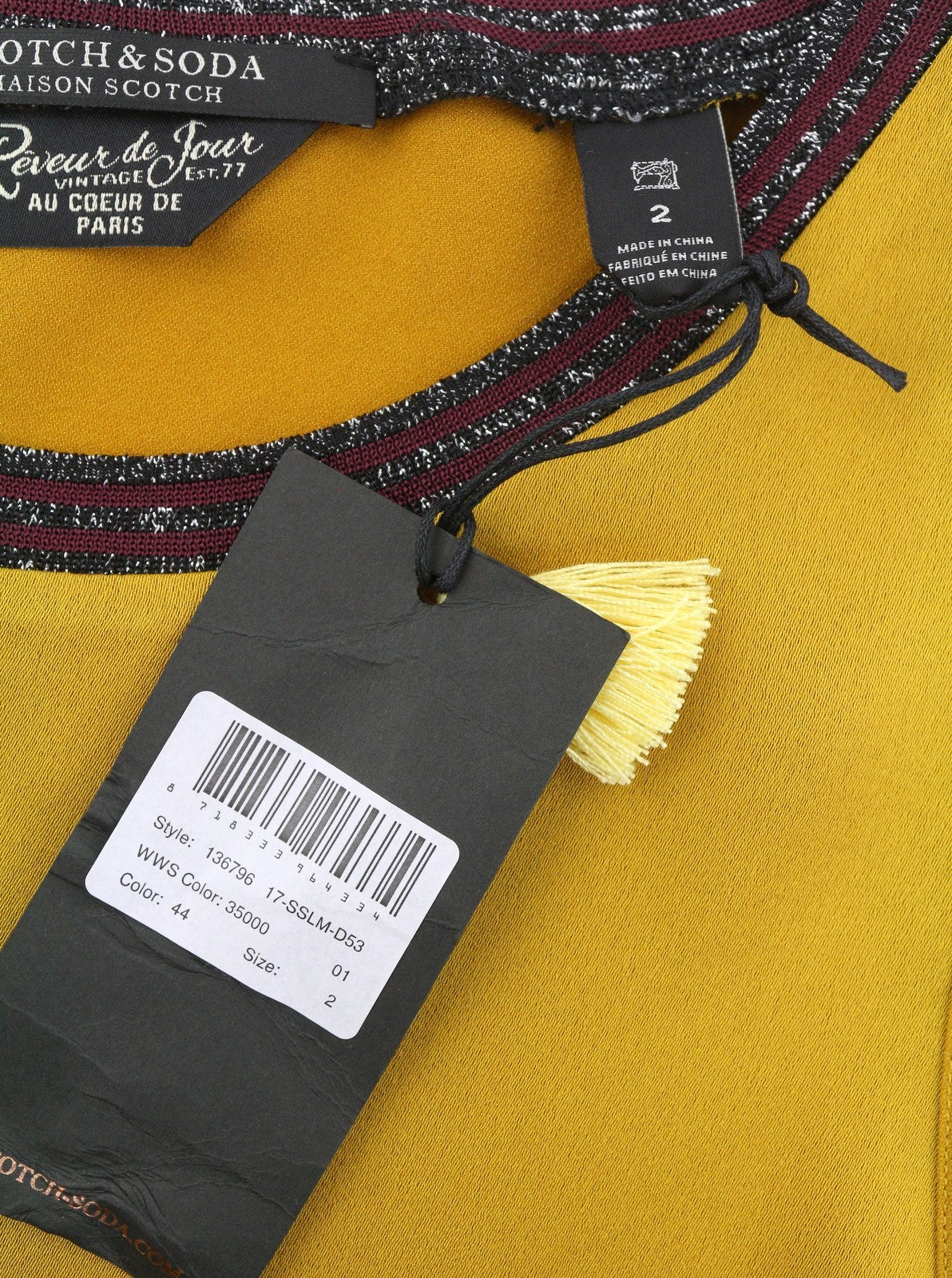 Yellow Polyester T-shirt