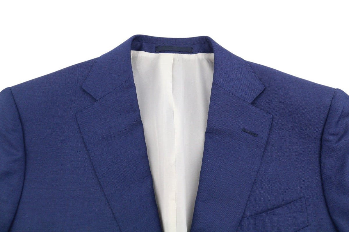 Suitsupply Napoli Blazer para hombre azul recto corte slim lana de un solo pecho