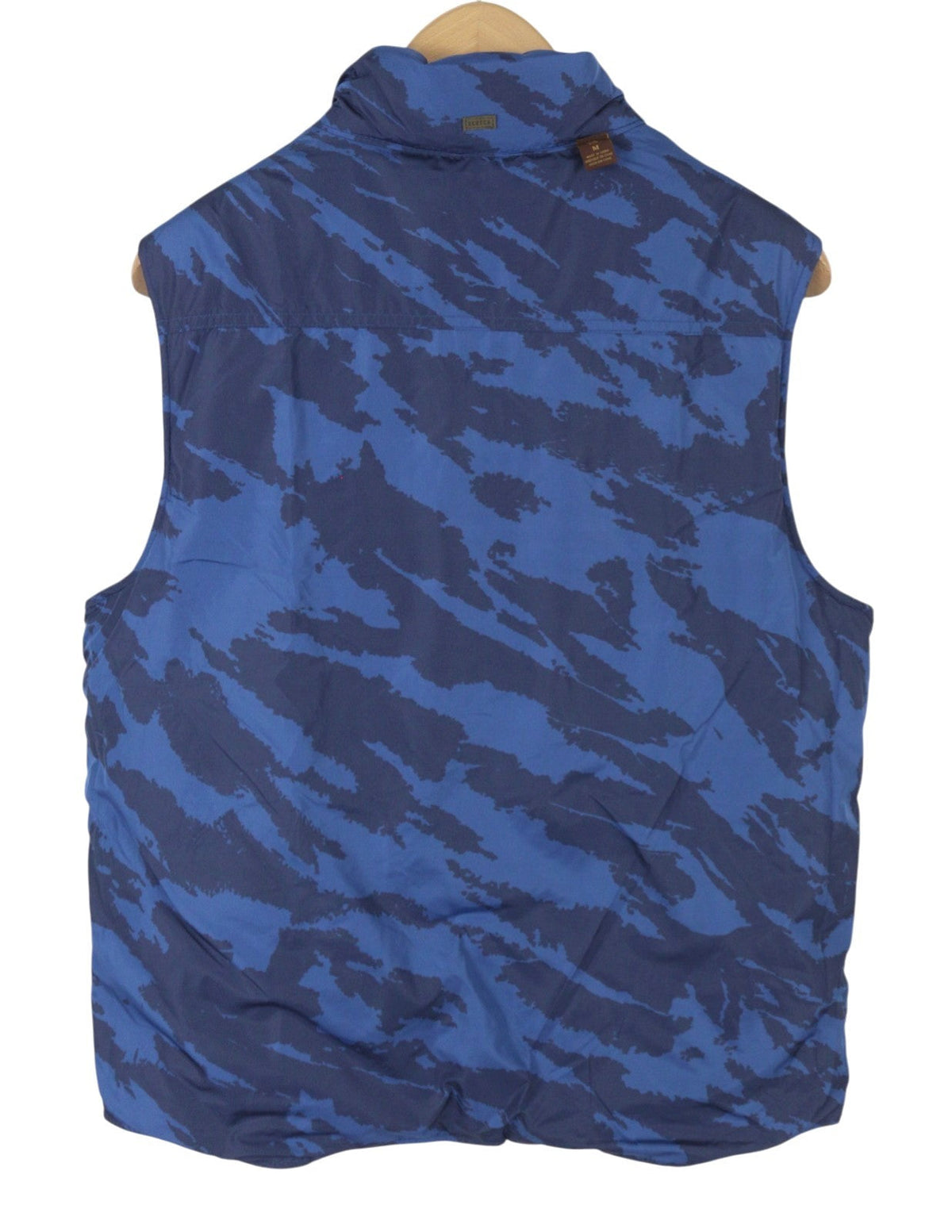 Gilet da uomo Scotch & Soda blu trapuntato reversibile mimetico bicolore