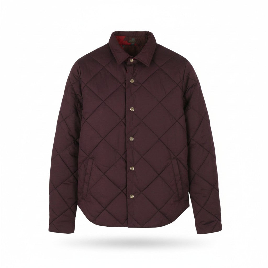 Pánská bunda Scotch & Soda se vzorem prošívaná polstrovaná patentní knoflíky