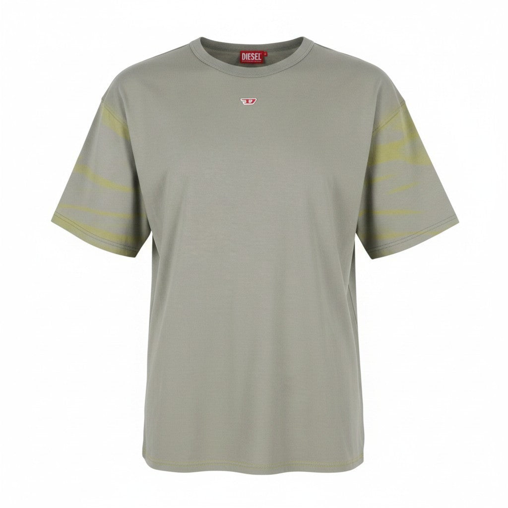 Diesel T-boxt-r23 Men T-shirtgrey Tricot Oversized Crew Neck Short Sleeve
