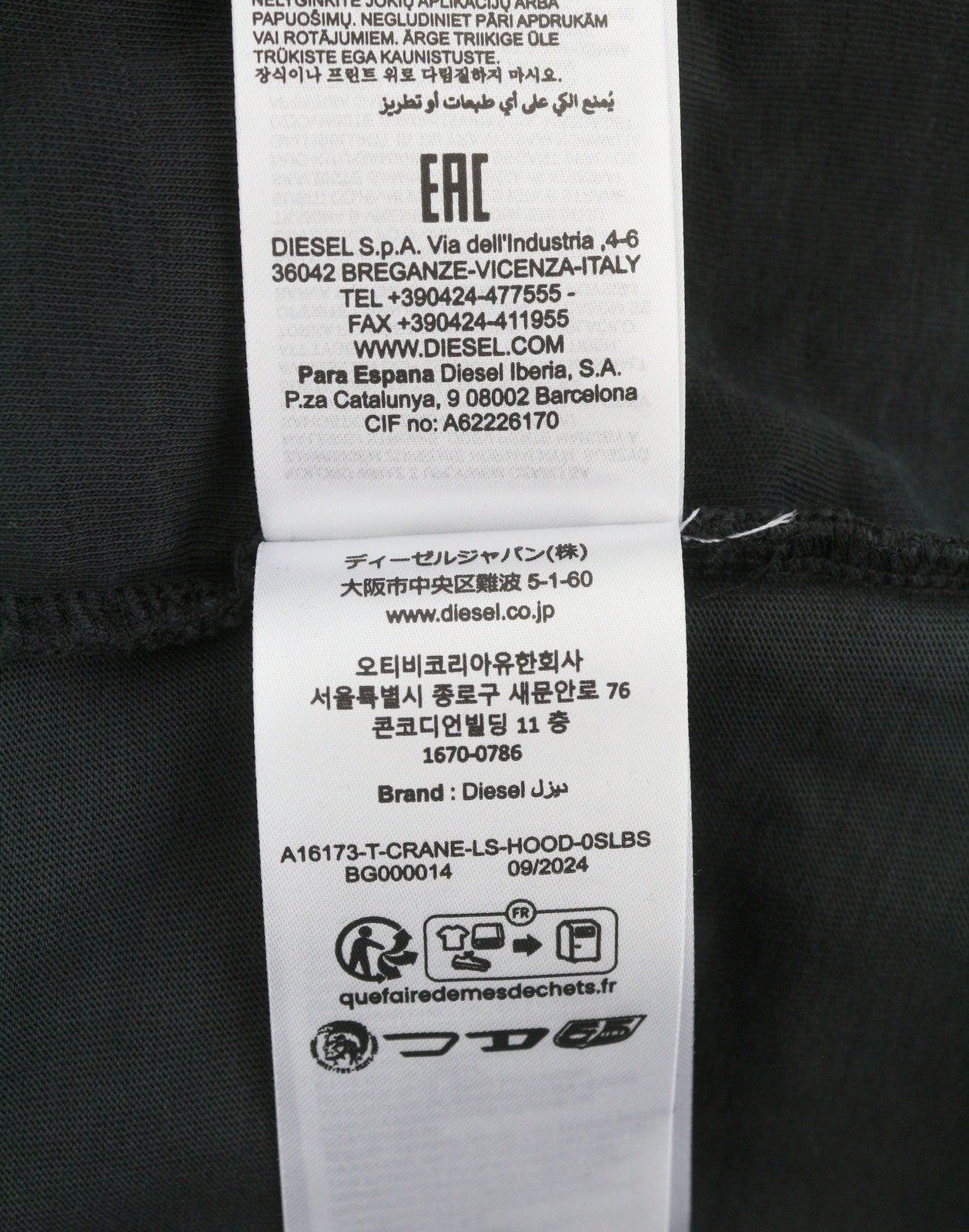 T-shirt T-crane-ls-hood