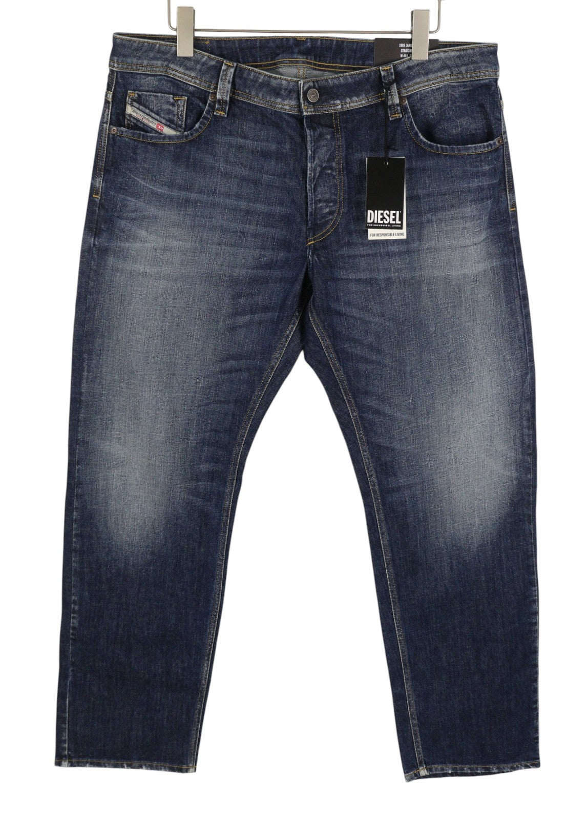 Diesel 1985 Larkee R917x Herre Jeansblå knurhår falmet lige Rrp195