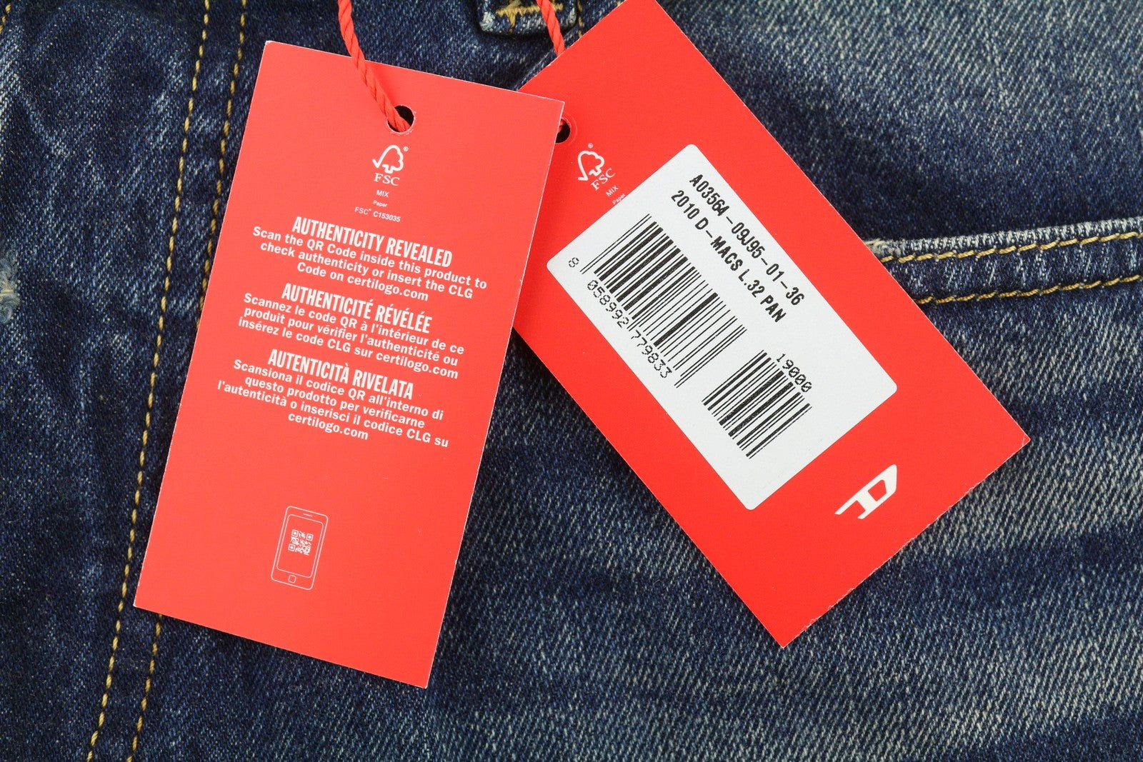 Diesel 2010 D-macs 09j95 Hombres Jeansblue Distress Suelto Recto Rrp275