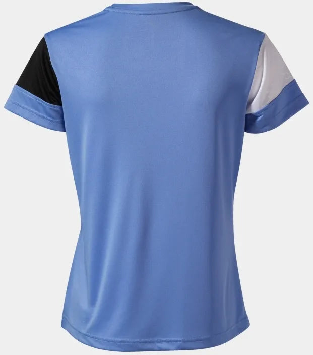 Camiseta feminina joma camiseta manga céu azul-preto azul xl