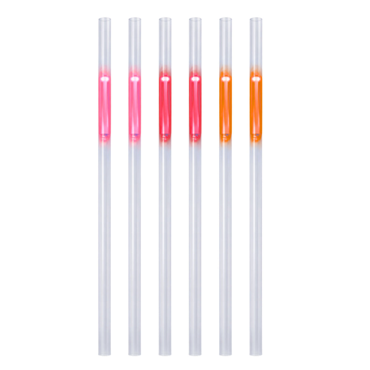 Straws Fluorescent Sticks Glow In The Dark Neon Stick 6 Pcs.