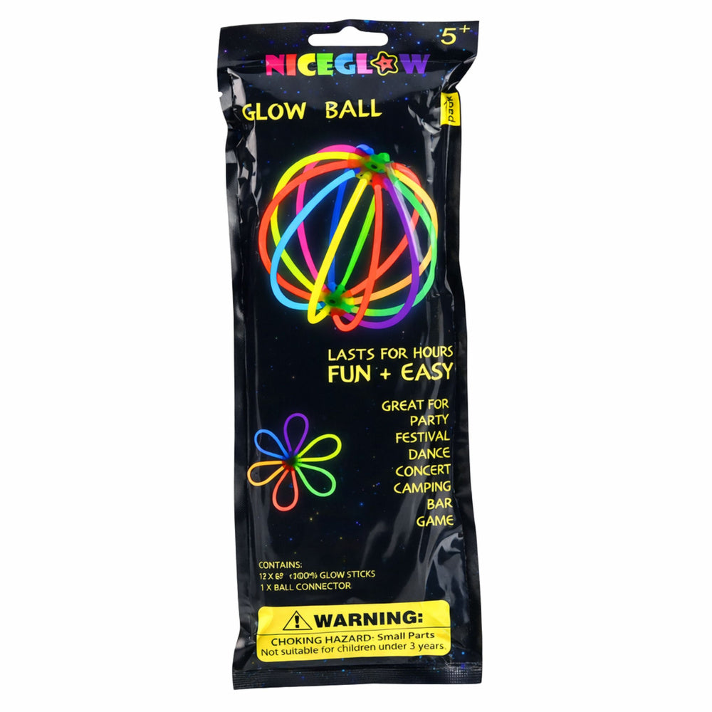 Fluorescent Ball Glow In The Dark Neon Stick 12 Sticks