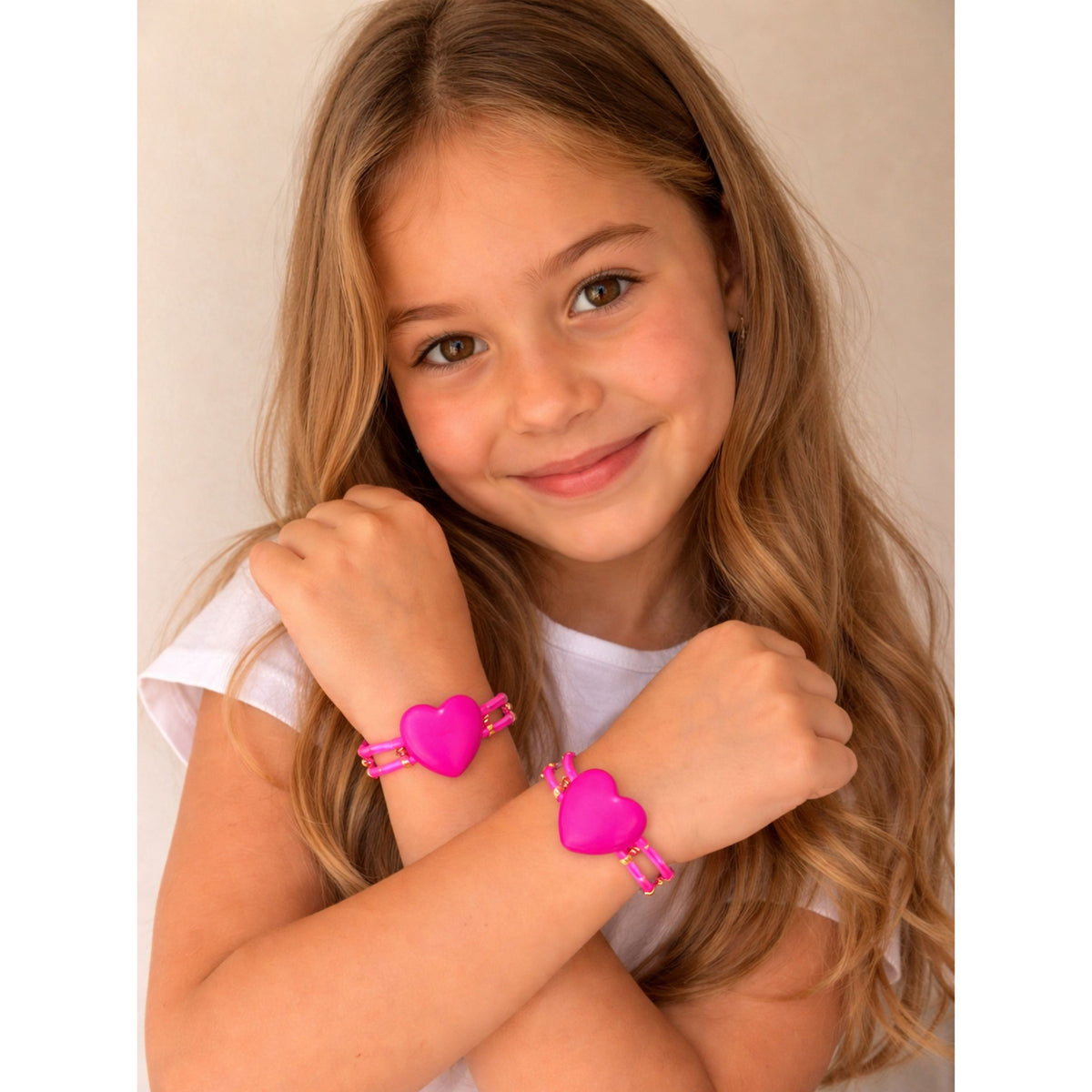Double Heart Bracelets Wristbands Fluorescent Stick Neon Glowing