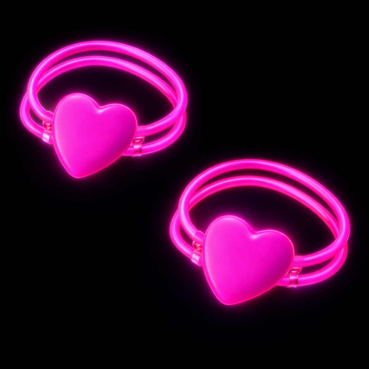 Double Heart Bracelets Wristbands Fluorescent Stick Neon Glowing