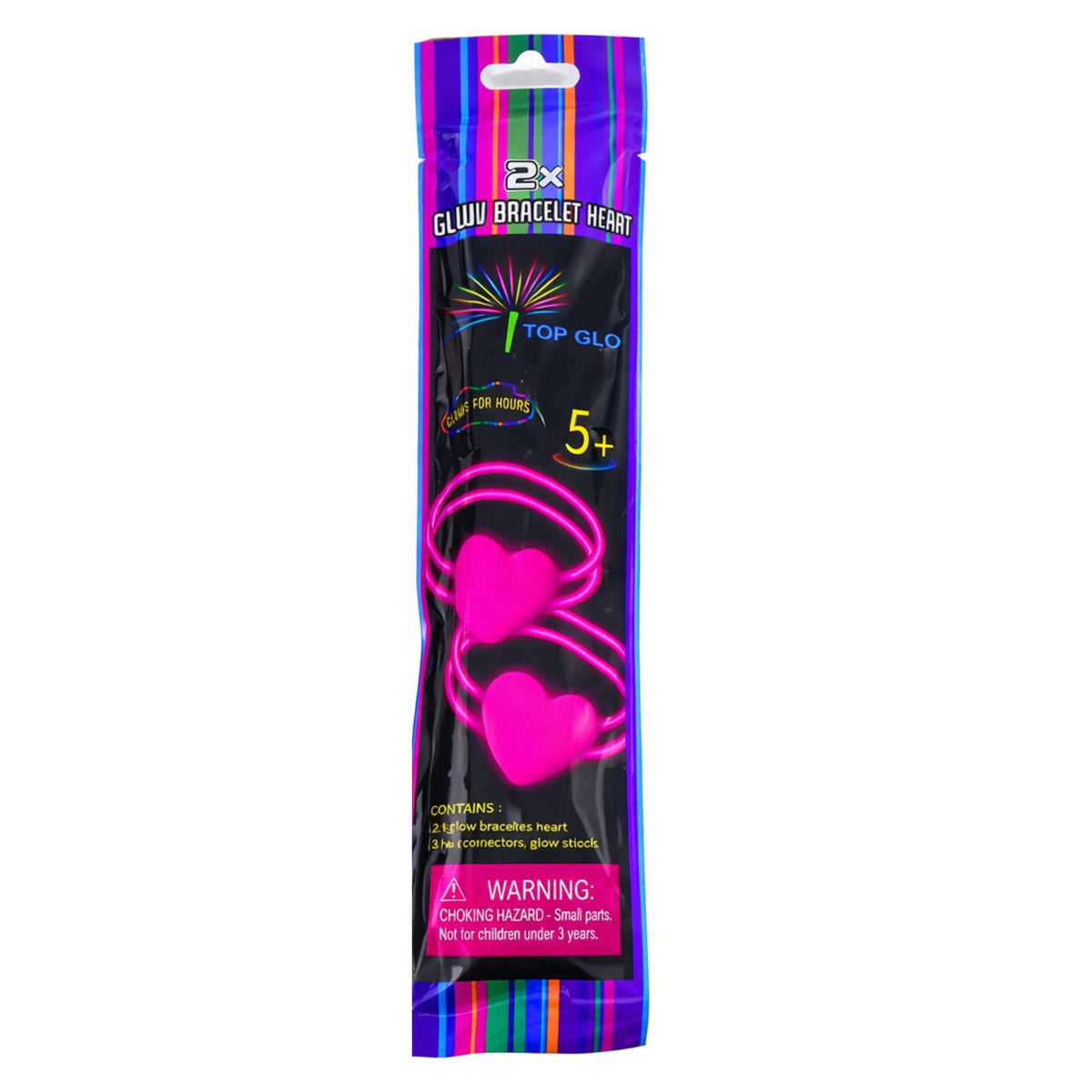 Double Heart Bracelets Wristbands Fluorescent Stick Neon Glowing